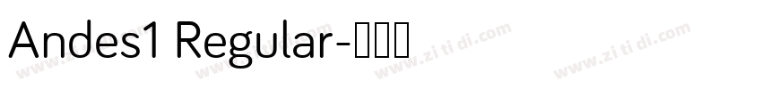 Andes1 Regular字体转换